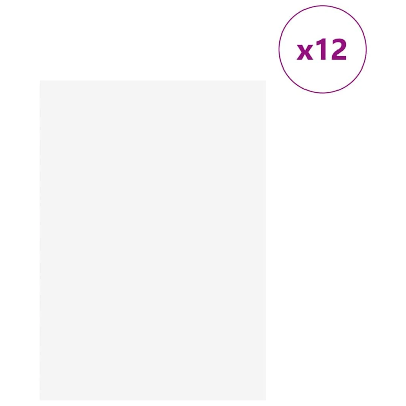 vidaXL Dekora Paneli 12 pcs Balts 21 x 30 x 0,27 cm Inženierijas koks