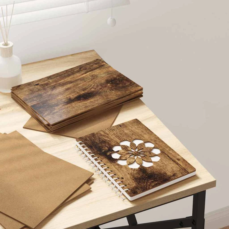 vidaXL Dekora Paneli 12 pcs Dūmaka ozols 21 x 30 x 0,27 cm