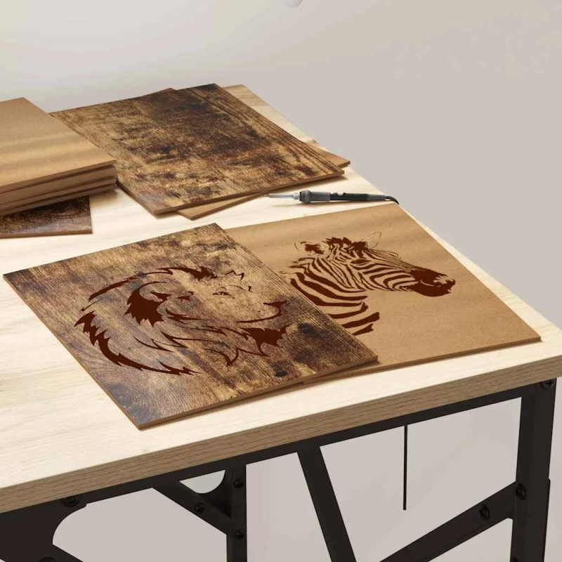 vidaXL Dekora Paneli 12 pcs Dūmaka ozols 21 x 30 x 0,27 cm