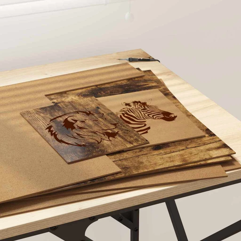 vidaXL Dekora Paneli 12 pcs Dūmaka ozols 40 x 60 x 0.27 cm