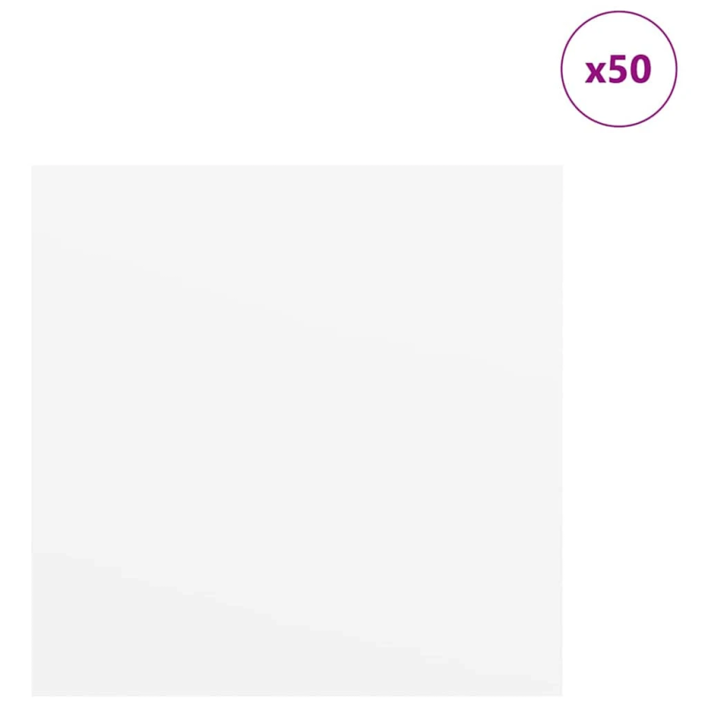 vidaXL Dekora Paneli 50 pcs Balts 30 x 30 x 0.27 cm Inženierijas koks