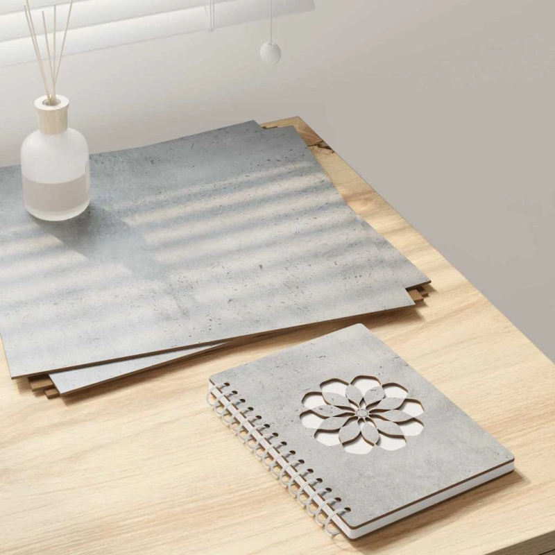 vidaXL Dekora Paneli 12 pcs Betona pelēks 30 x 30 x 0.27 cm