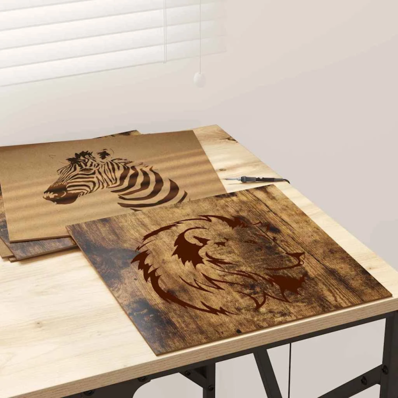 vidaXL Dekora Paneli 50 pcs Dūmaka ozols 30 x 30 x 0.27 cm