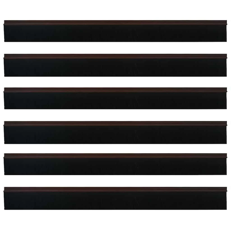 vidaXL Pašlīpojošas durvju birstes 6 pcs Brūna 100 cm