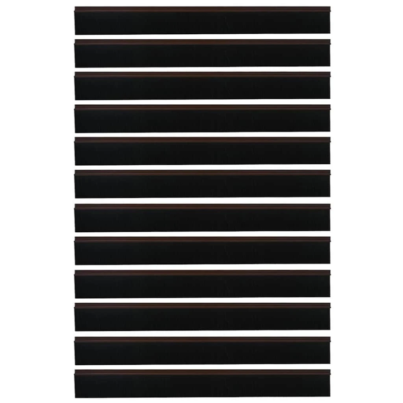 vidaXL Pašlīpojošas durvju birstes 12 pcs Brūna 100 cm