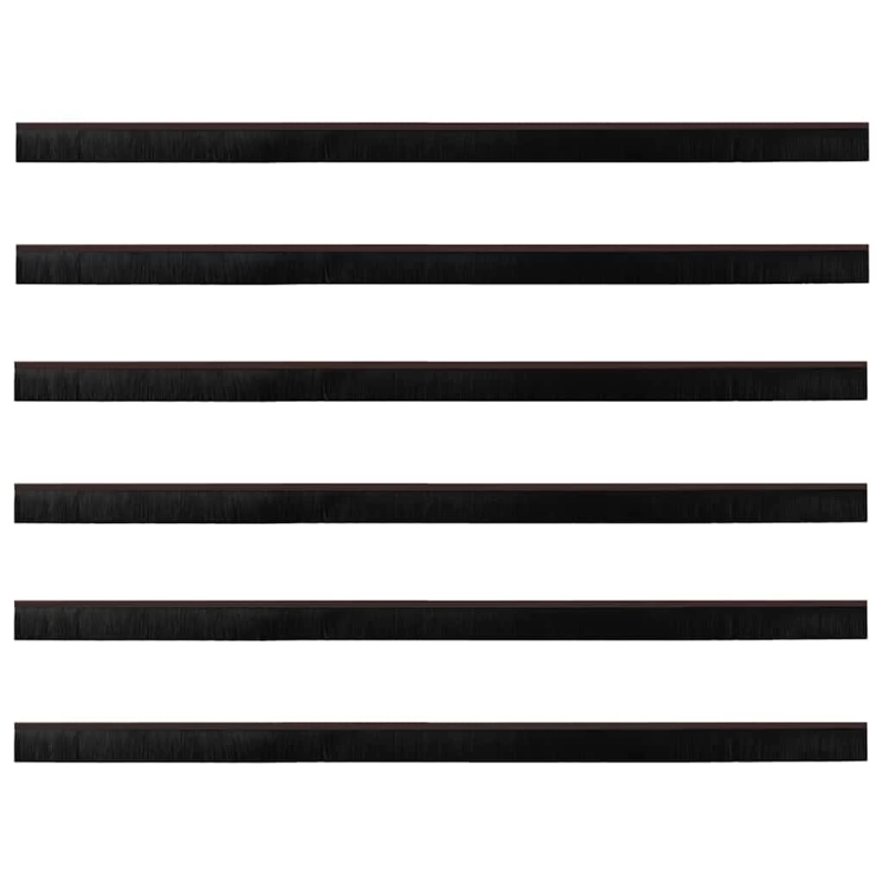 vidaXL Pašlīpojošas durvju birstes 6 pcs Brūna 100 cm