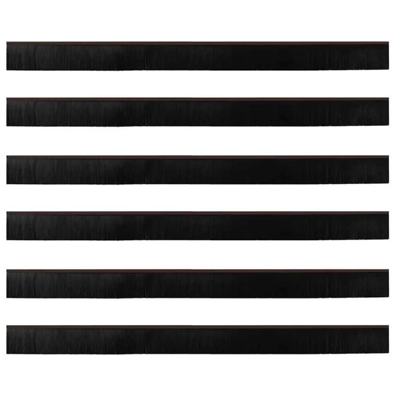 vidaXL Pašlīpojošas durvju birstes 6 pcs Brūna 100 cm