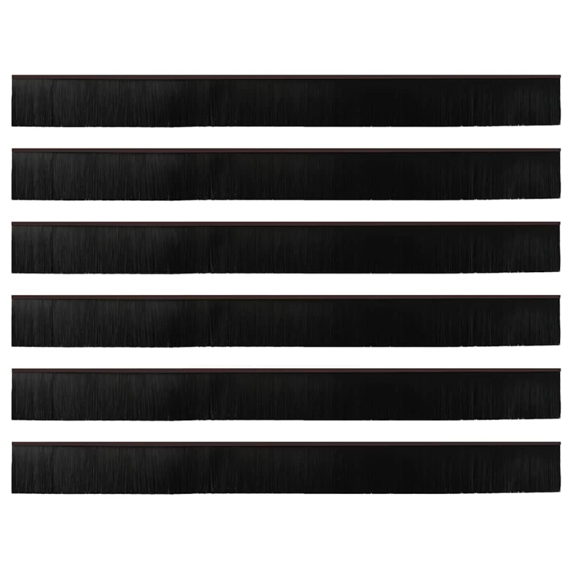 vidaXL Pašlīpojošas durvju birstes 6 pcs Brūna 100 cm