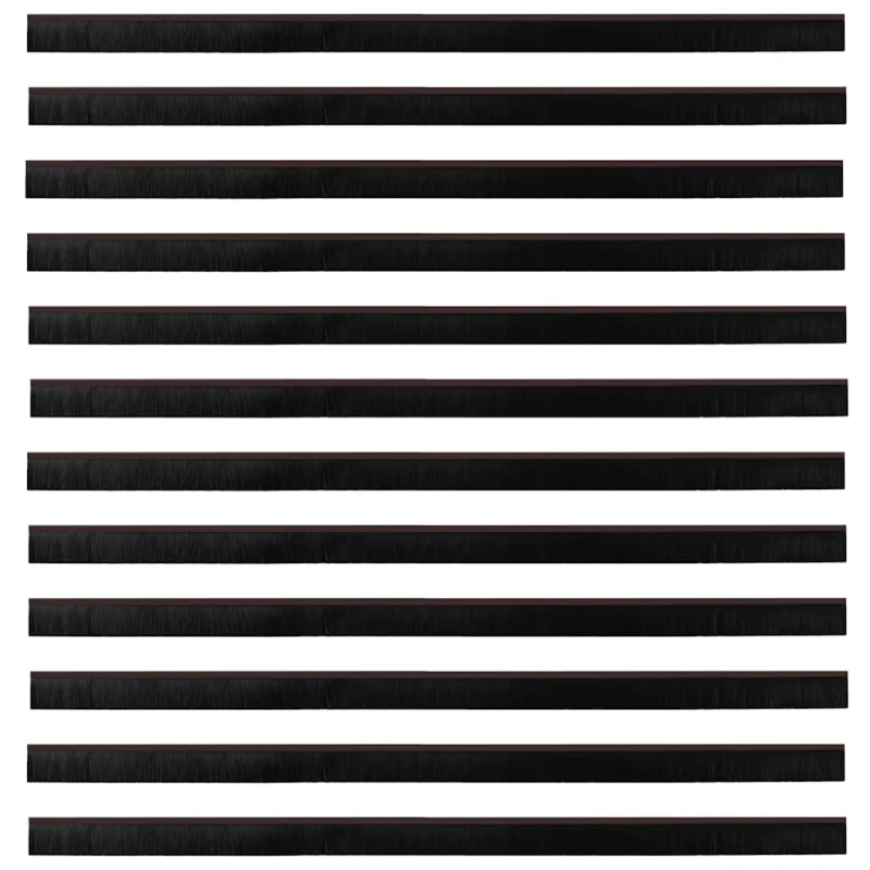 vidaXL Pašlīpojošas durvju birstes 12 pcs Brūna 100 cm