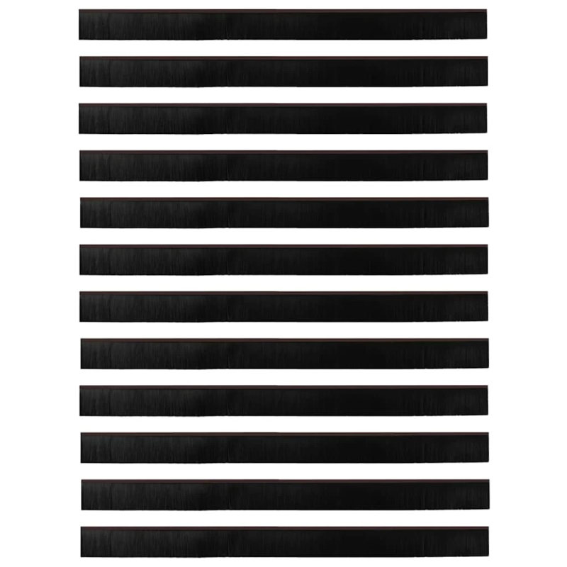 vidaXL Pašlīpojošas durvju birstes 12 pcs Brūna 100 cm