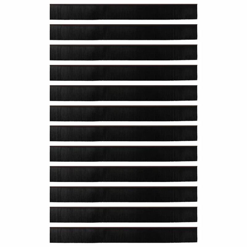 vidaXL Pašlīpojošas durvju birstes 12 pcs Brūna 100 cm