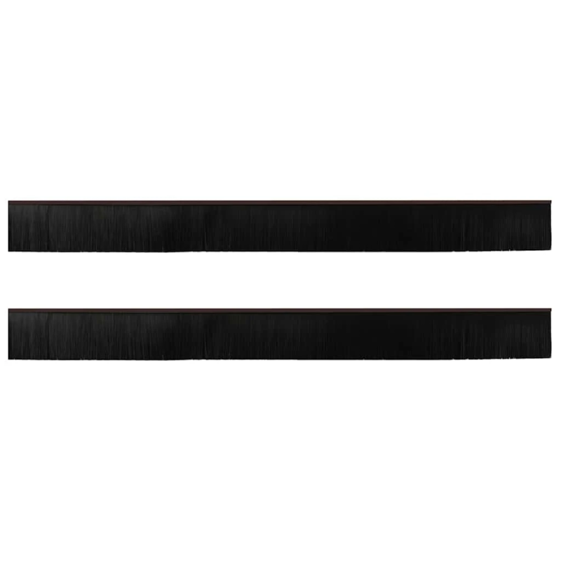 vidaXL Skrūvējami durvju birstes blīvējumi 2 pcs Brūna 100 cm