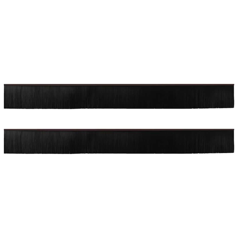 vidaXL Skrūvējami durvju birstes blīvējumi 2 pcs Brūna 100 cm