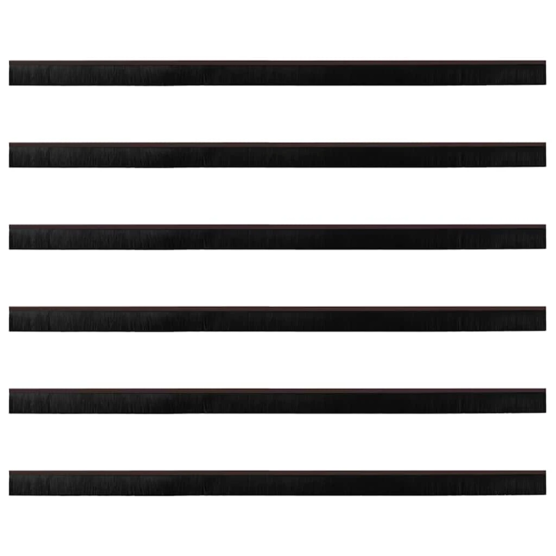 vidaXL Skrūvējami durvju birstes blīvējumi 6 pcs Brūna 100 cm