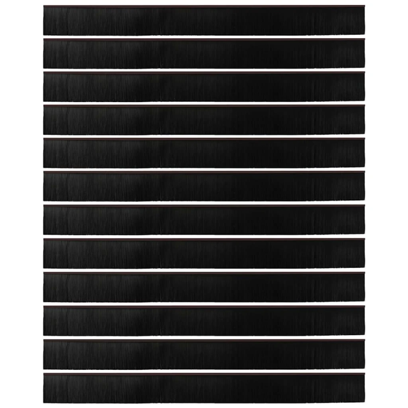 vidaXL Skrūvējami durvju birstes blīvējumi 12 pcs Brūna 100 cm