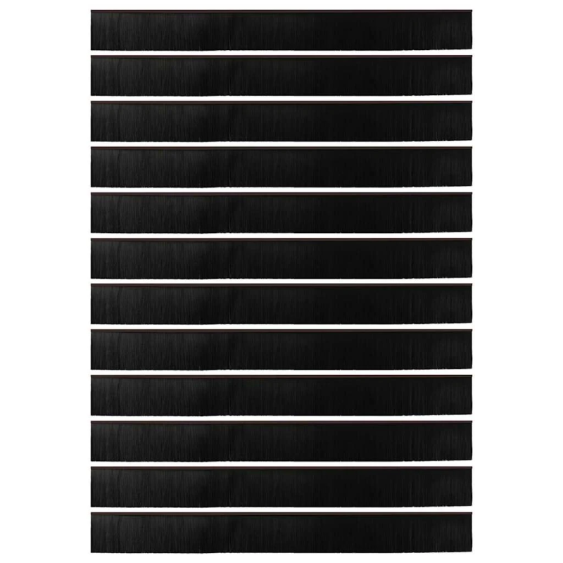 vidaXL Skrūvējami durvju birstes blīvējumi 12 pcs Brūna 100 cm