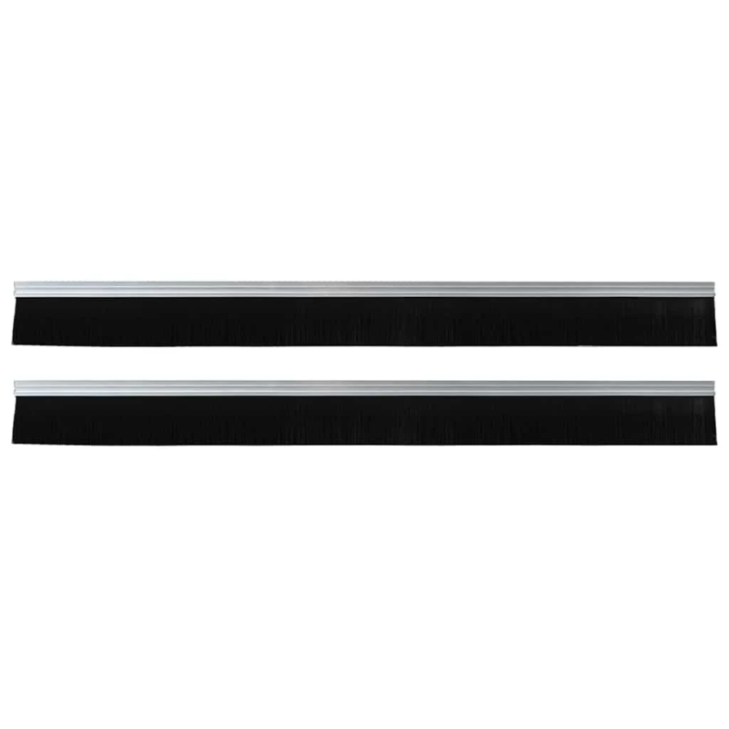 vidaXL Pašlīpojošas durvju birstes 2 pcs Sudraba 100 cm