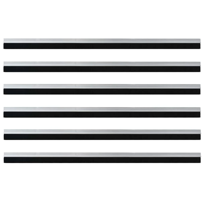 vidaXL Pašlīpojošas durvju birstes 6 pcs Sudraba 100 cm
