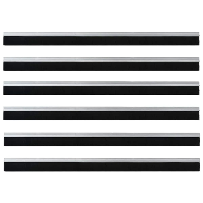 vidaXL Pašlīpojošas durvju birstes 6 pcs Sudraba 100 cm