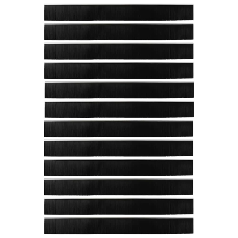 vidaXL Pašlīpojošas durvju birstes 12 pcs Sudraba 100 cm