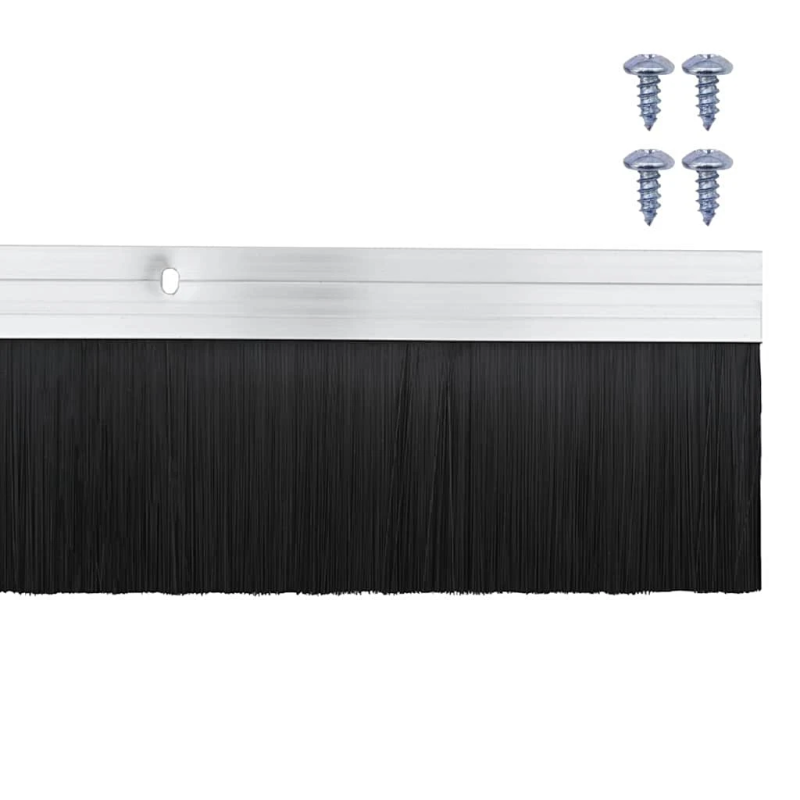 vidaXL Skrūvējami durvju birstes blīvējumi 2 pcs Sudraba 100 cm