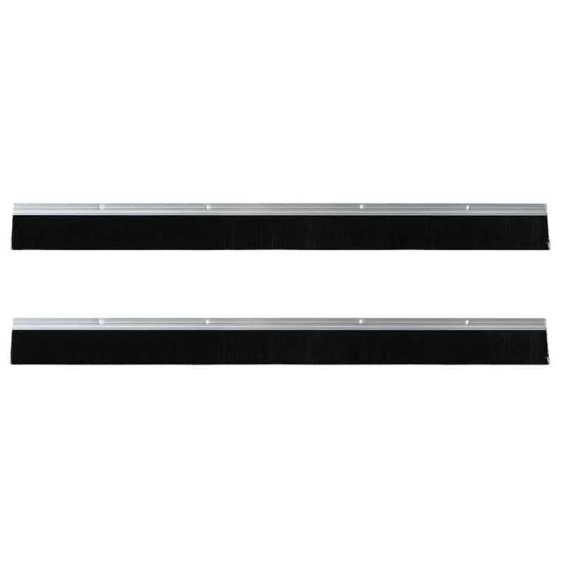 vidaXL Skrūvējami durvju birstes blīvējumi 2 pcs Sudraba 100 cm