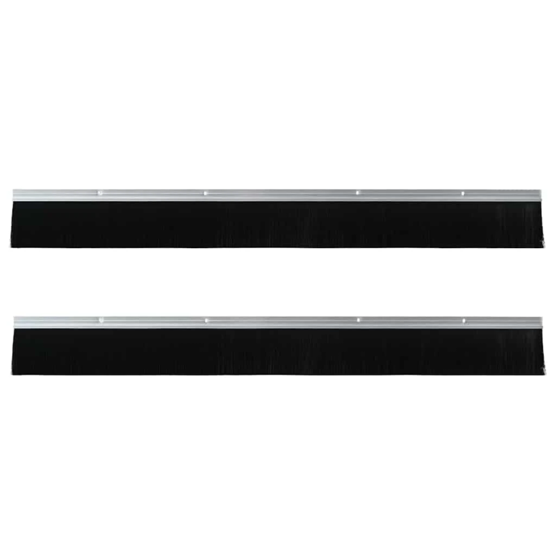 vidaXL Skrūvējami durvju birstes blīvējumi 2 pcs Sudraba 100 cm