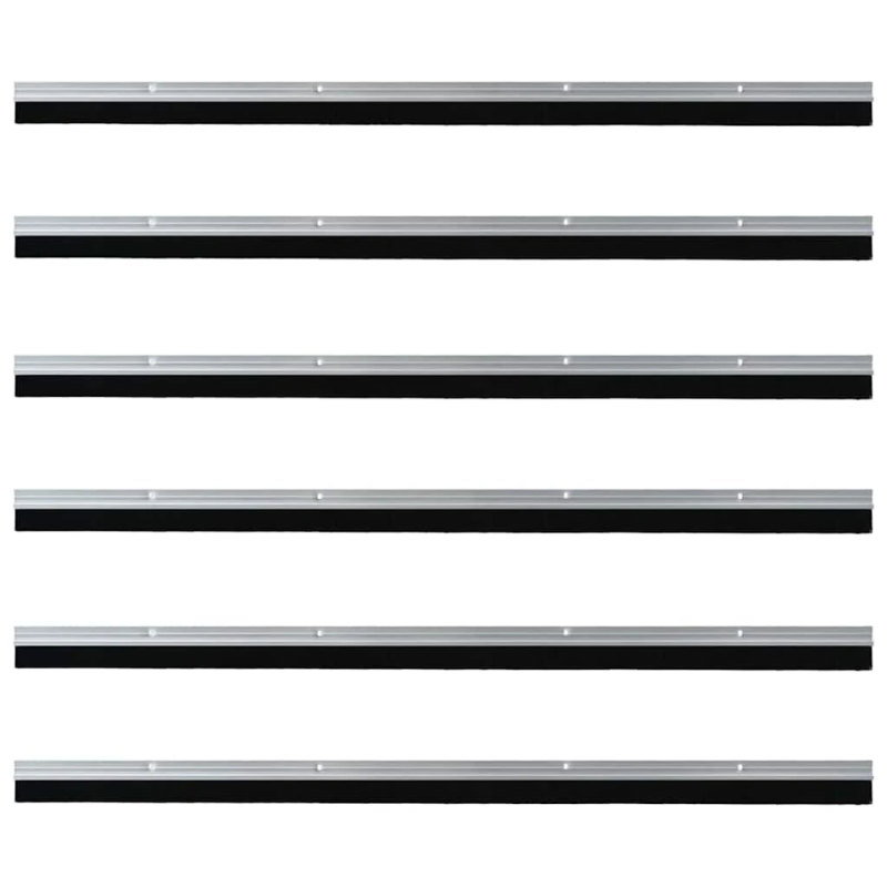 vidaXL Skrūvējami durvju birstes blīvējumi 6 pcs Sudraba 100 cm