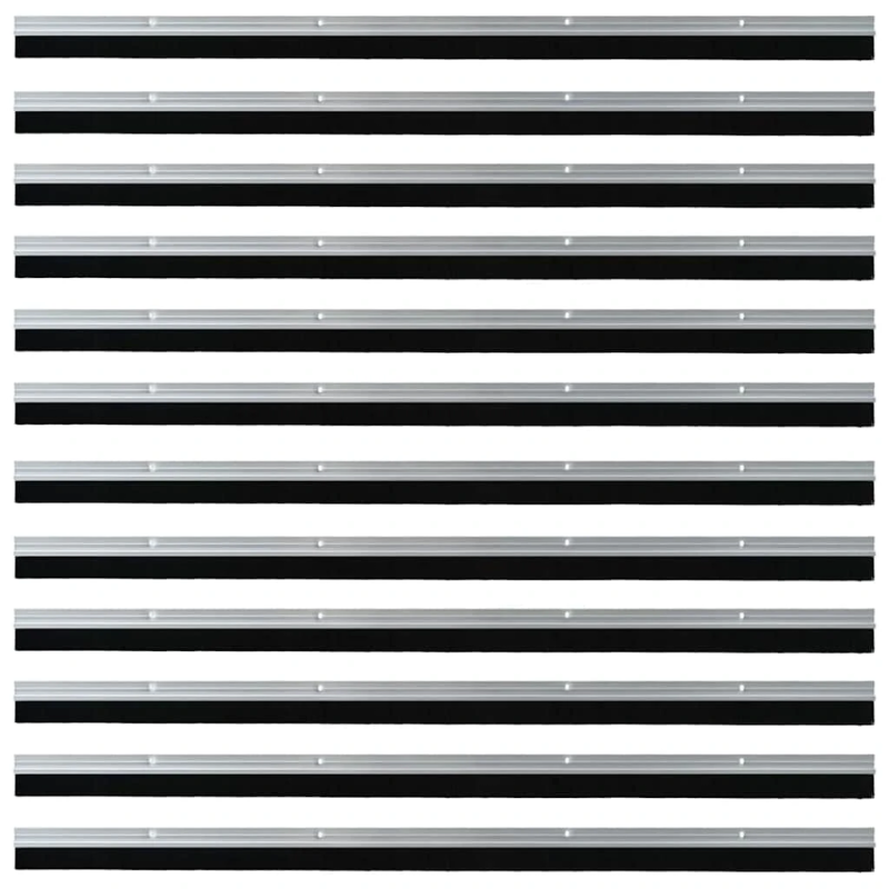 vidaXL Skrūvējami durvju birstes blīvējumi 12 pcs Sudraba 100 cm