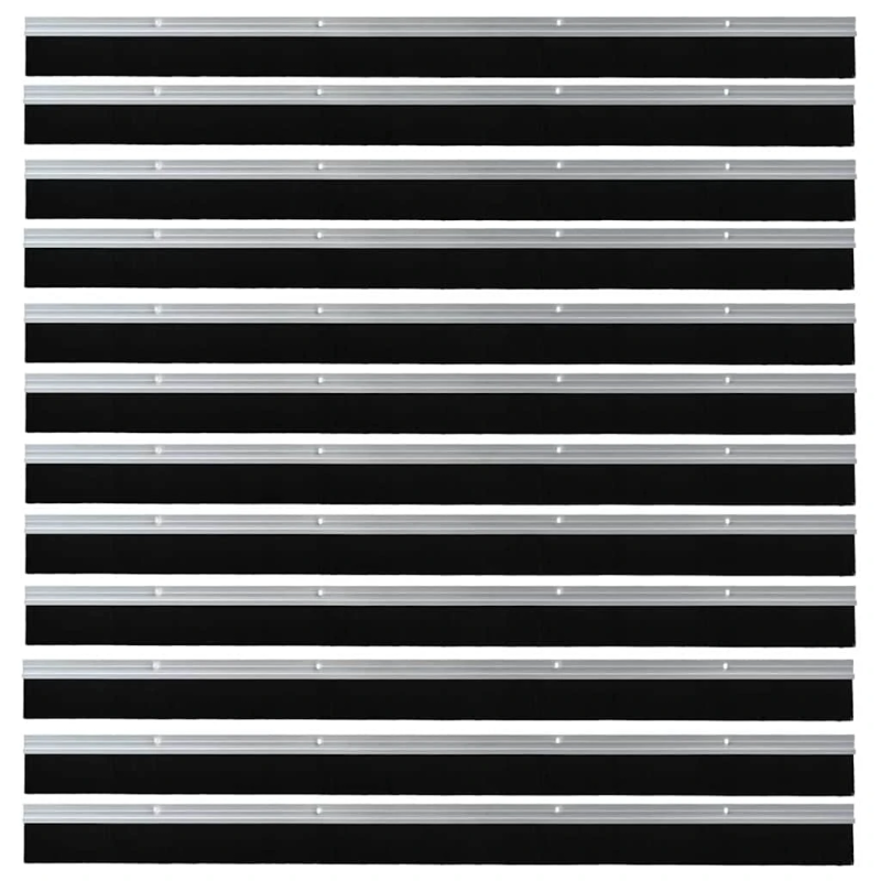 vidaXL Skrūvējami durvju birstes blīvējumi 12 pcs Sudraba 100 cm