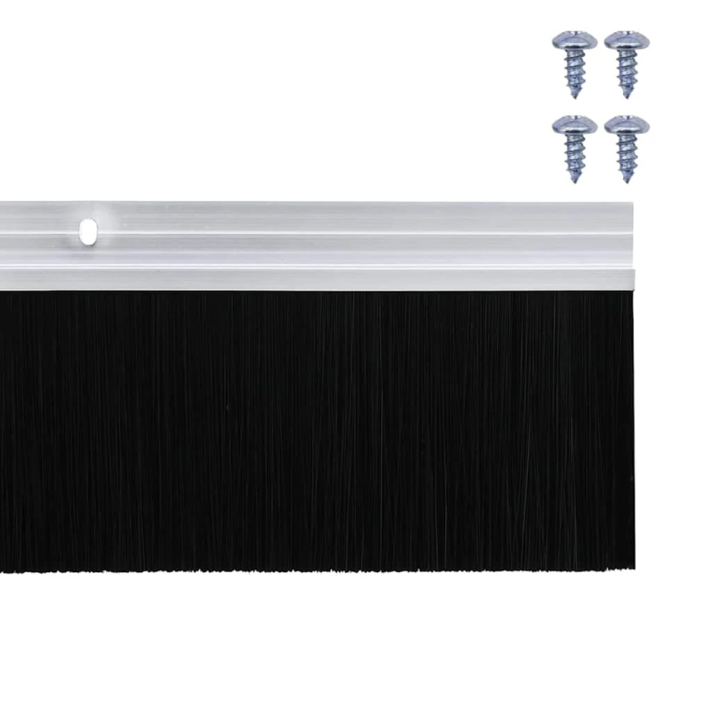 vidaXL Skrūvējami durvju birstes blīvējumi 12 pcs Sudraba 100 cm