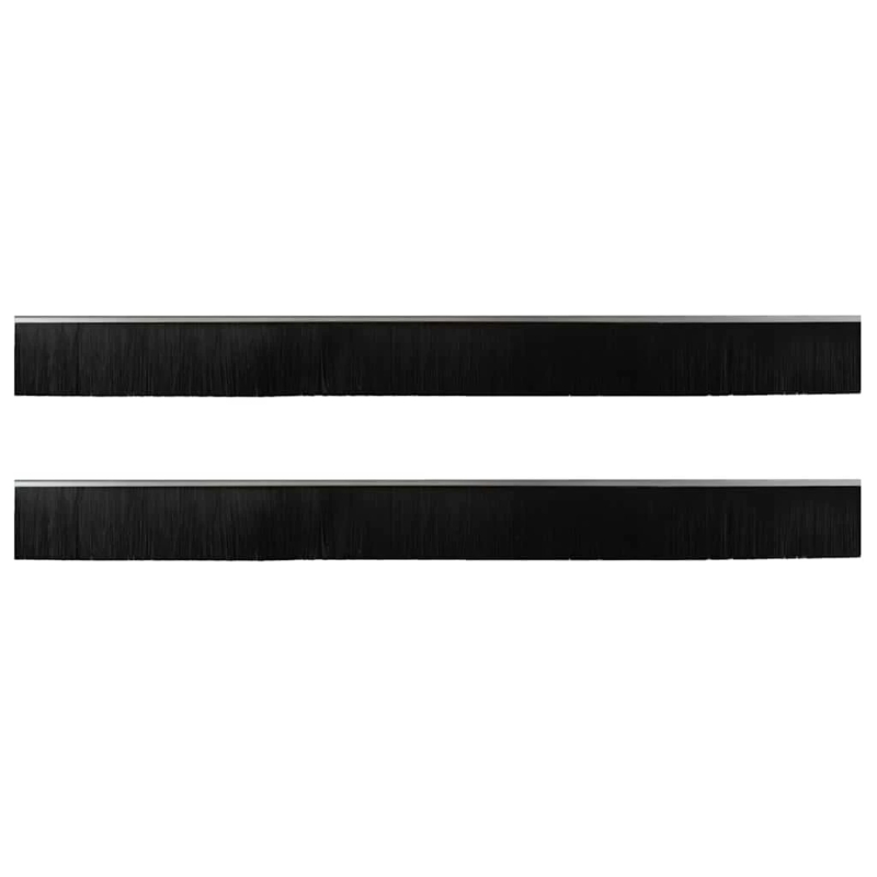 vidaXL Skrūvējami durvju birstes blīvējumi 2 pcs Sudraba 100 cm