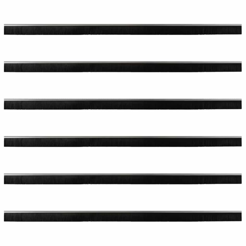 vidaXL Skrūvējami durvju birstes blīvējumi 6 pcs Sudraba 100 cm