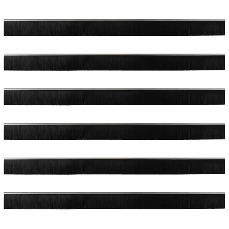 vidaXL Skrūvējami durvju birstes blīvējumi 6 pcs Sudraba 100 cm