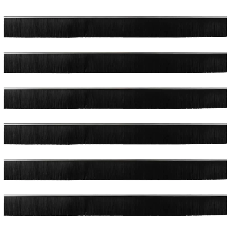 vidaXL Skrūvējami durvju birstes blīvējumi 6 pcs Sudraba 100 cm