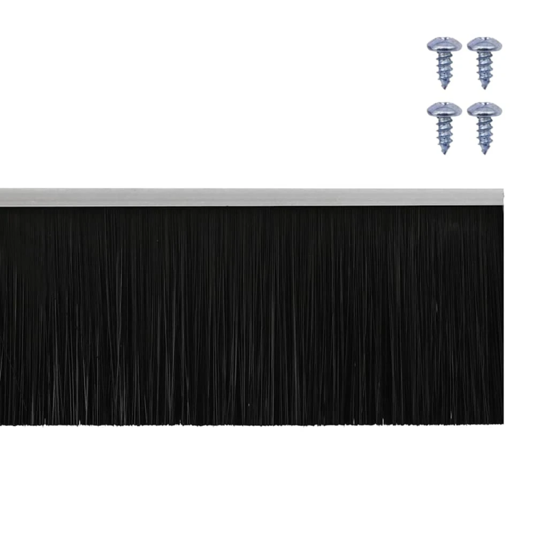 vidaXL Skrūvējami durvju birstes blīvējumi 6 pcs Sudraba 100 cm