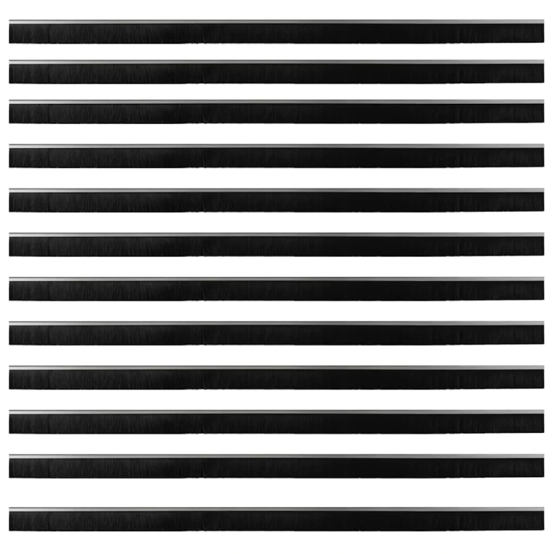 vidaXL Skrūvējami durvju birstes blīvējumi 12 pcs Sudraba 100 cm