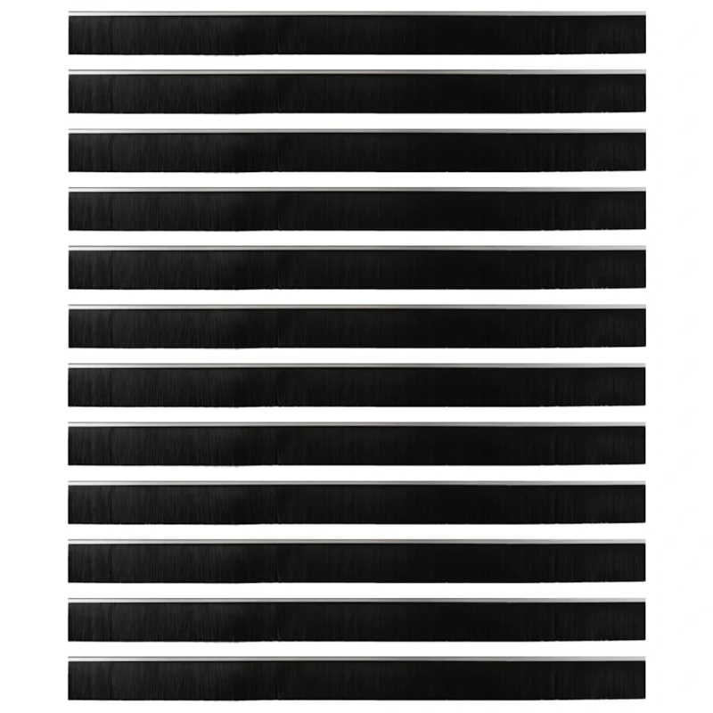 vidaXL Skrūvējami durvju birstes blīvējumi 12 pcs Sudraba 100 cm