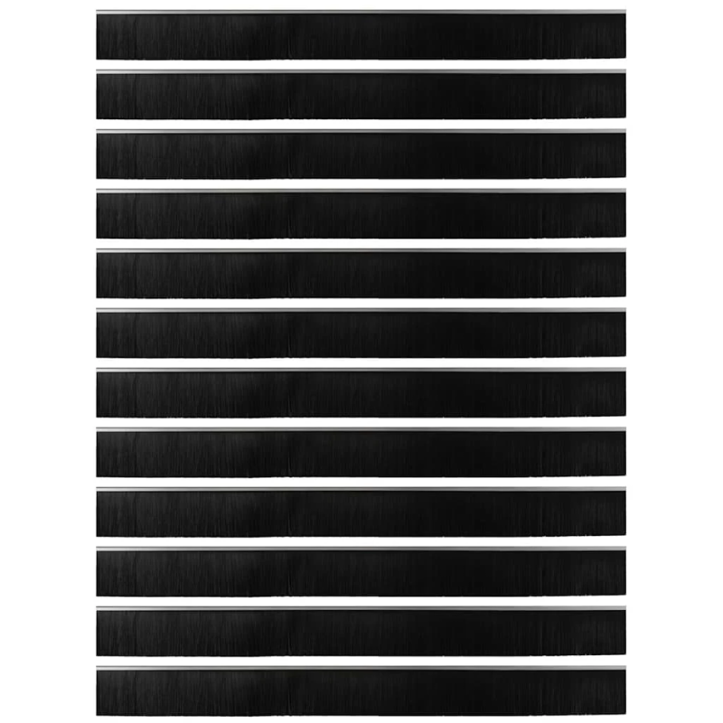 vidaXL Skrūvējami durvju birstes blīvējumi 12 pcs Sudraba 100 cm