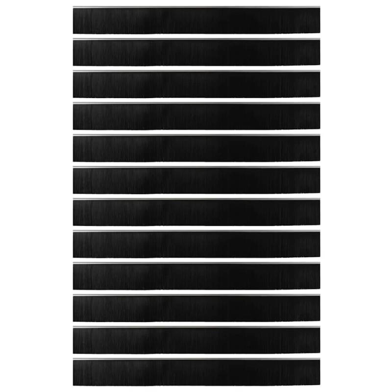 vidaXL Skrūvējami durvju birstes blīvējumi 12 pcs Sudraba 100 cm