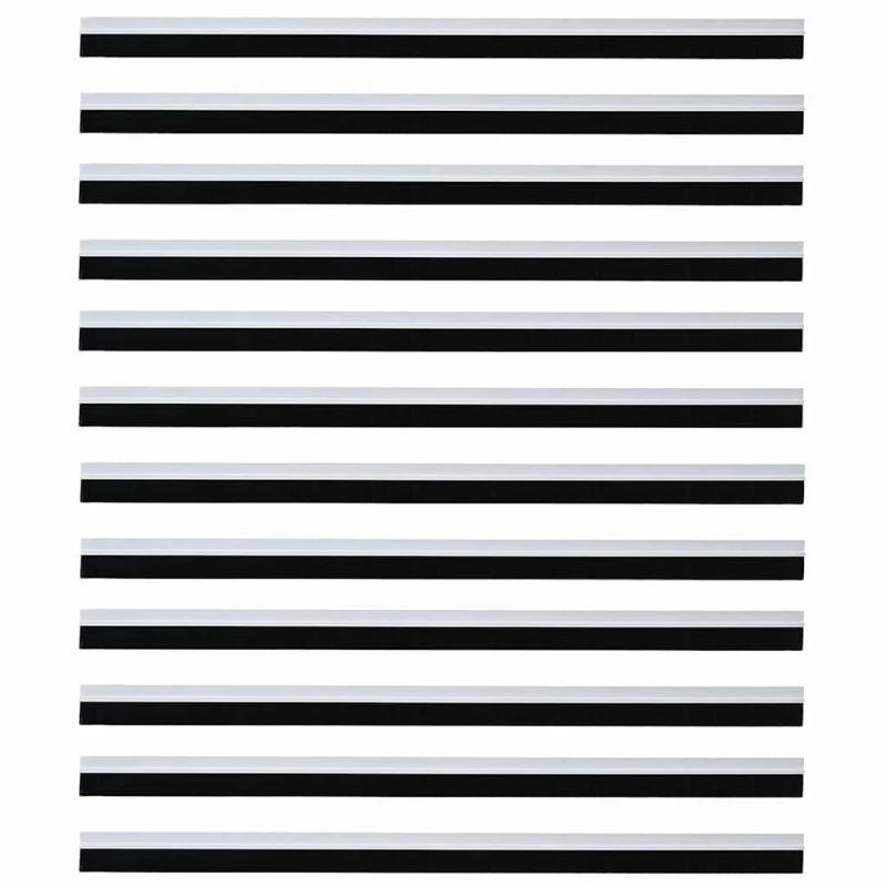 vidaXL Pašlīpojošas durvju birstes 12 pcs Balts 100 cm