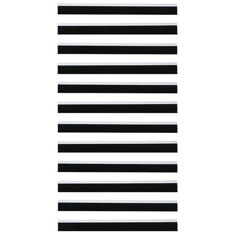 vidaXL Pašlīpojošas durvju birstes 12 pcs Balts 100 cm