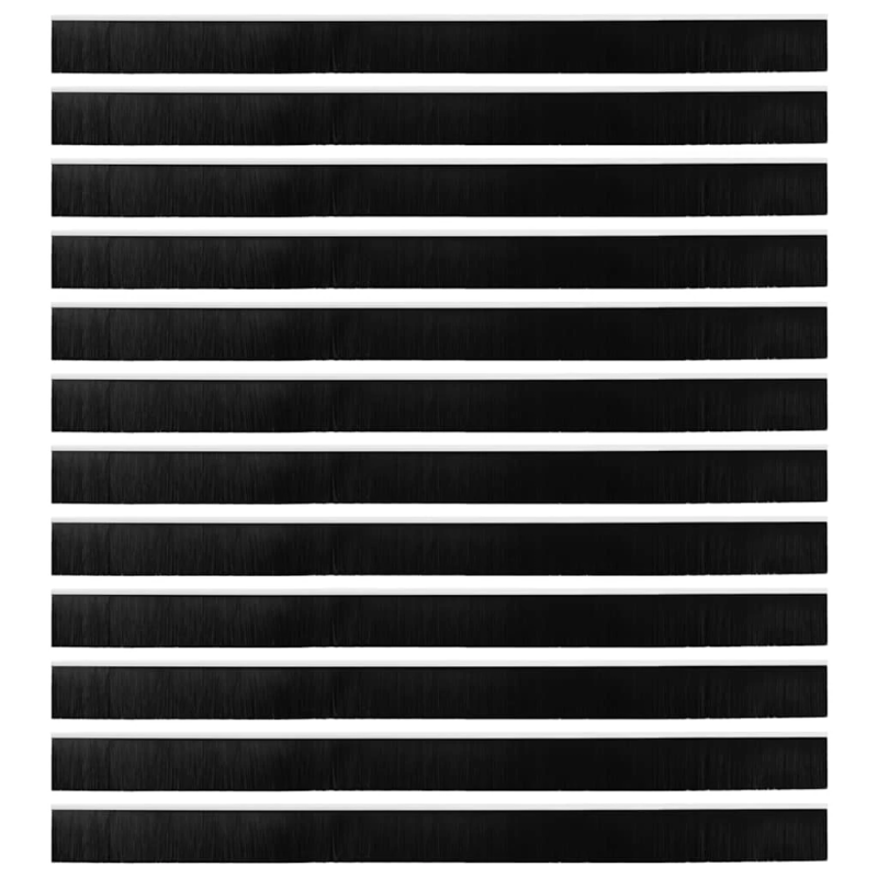 vidaXL Pašlīpojošas durvju birstes 12 pcs Balts 100 cm