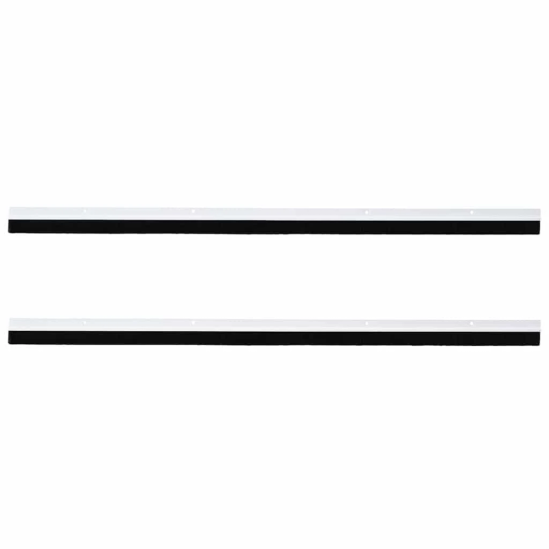 vidaXL Skrūvējami durvju birstes blīvējumi 2 pcs Balts 100 cm