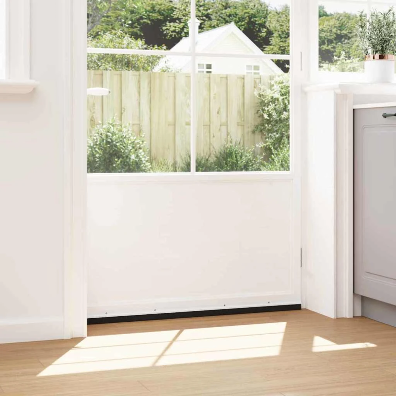 vidaXL Skrūvējami durvju birstes blīvējumi 2 pcs Balts 100 cm