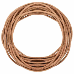 vidaXL Ādas aukla Brūna DIA3 mm x 5 m Āda