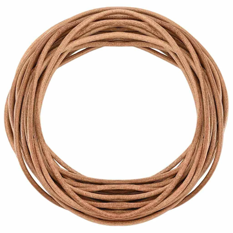 vidaXL Ādas aukla Brūna DIA3 mm x 5 m Āda