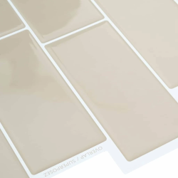 vidaXL Metro flīze 10 pcs Bēša 29 x 21 cm Poliuretāns un PET