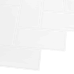 vidaXL Caurspīdīgas flīzes 20 pcs Balts 30 x 30 cm Poliuretāns un PET