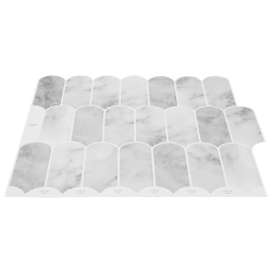 vidaXL Dekoratīvās uzlīmes 20 pcs Pelēks marmors 30 x 30 x 0,8 cm